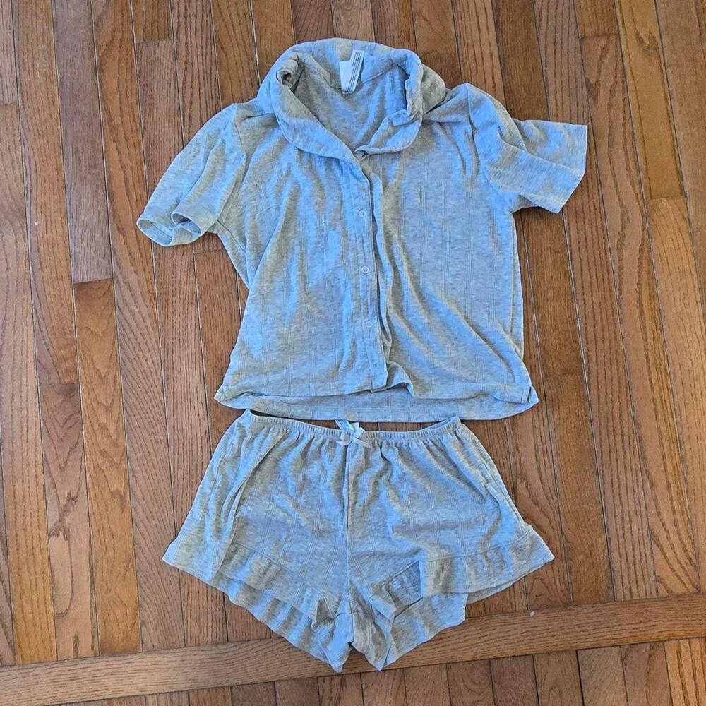 wild fable gray womens 2 piece pajama set XS